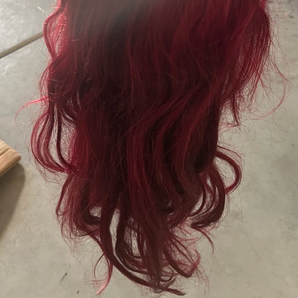 Vibrant Burgundy Hair Extension